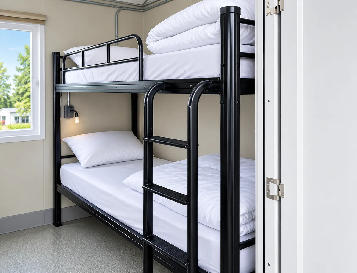 Mobile sleeper trailer interior for managed workforce accommodation
